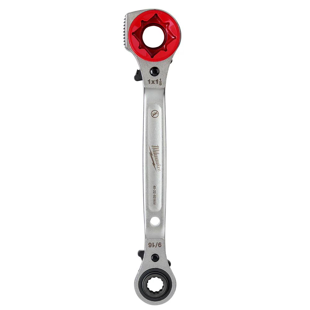 Milwaukee Lineman's 5in1 Ratcheting Wrench with Milled Face from Columbia Safety
